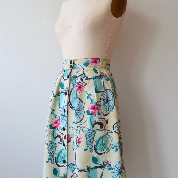 Vintage 1940s Bicycle Day Skirt - Picture 3 of 8